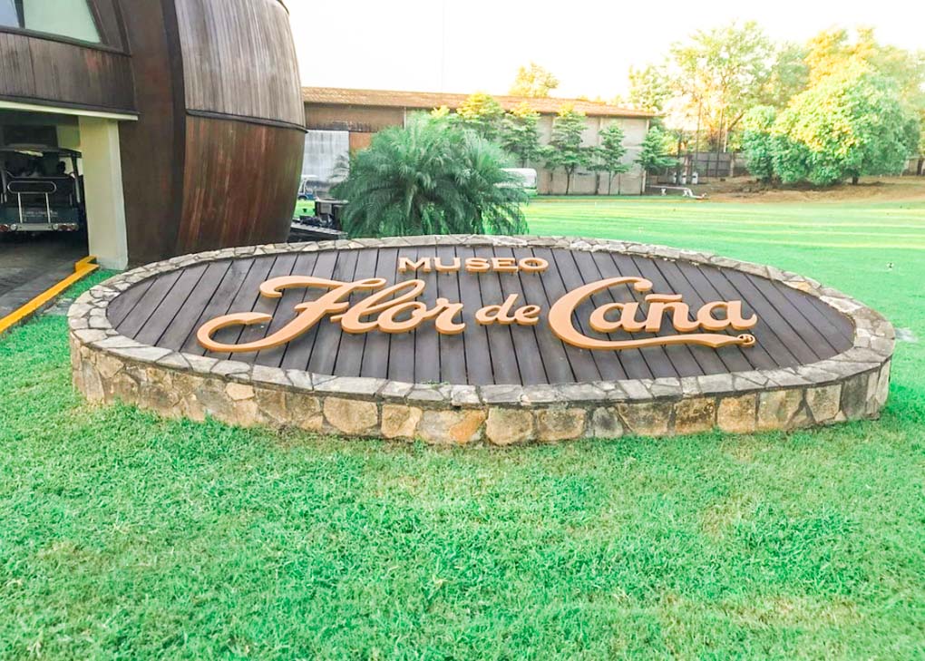 Flor de Cana rum factory entrance in Leon, Nicaragua