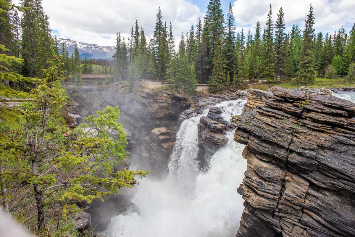 Athabasca Falls in Jasper National Park