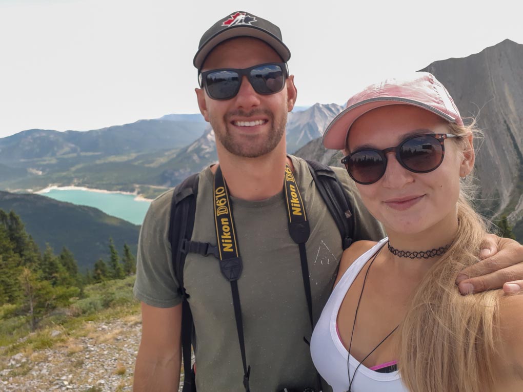 taking a selfie on the trail