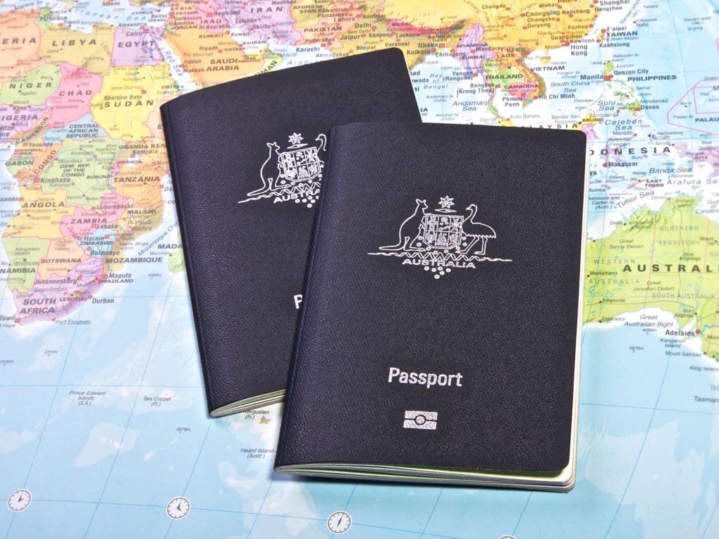 Two Australian passports