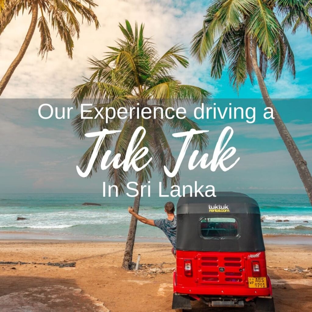 Dribing a tuk tuk in Sri Lanka