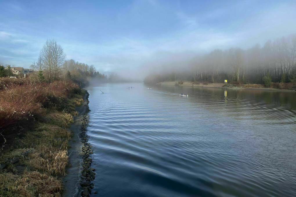 The beautiful Fraser River on the Fort to Fort Trail, Vancouver