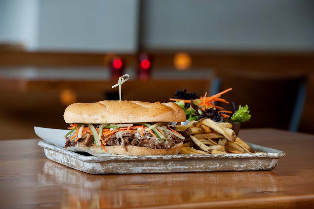 A meal at Pedal and Tap in Kimberley, BC