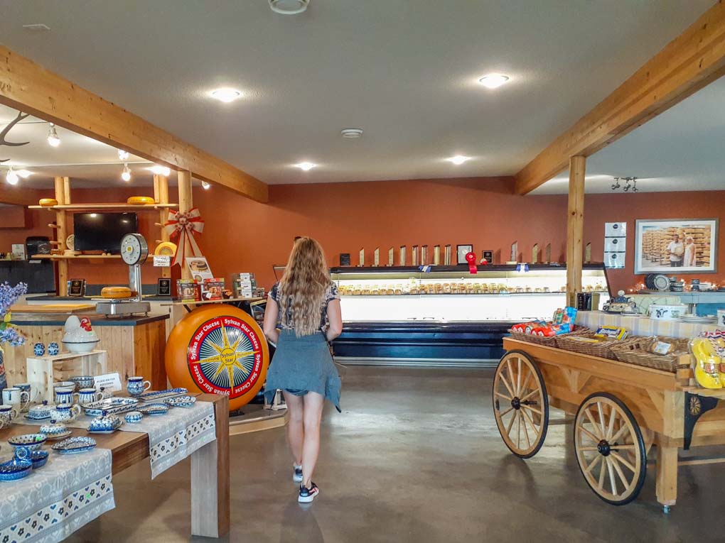 inside of Sylvan Star Cheese shop