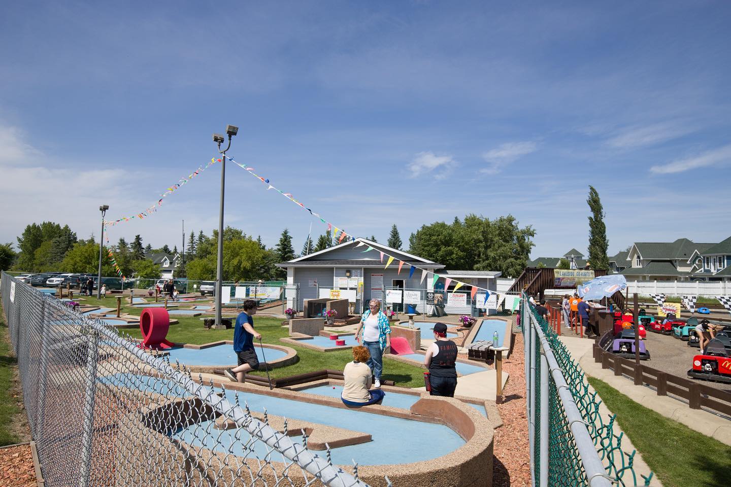 the mini golf course in Sylvan Lake, Alberta