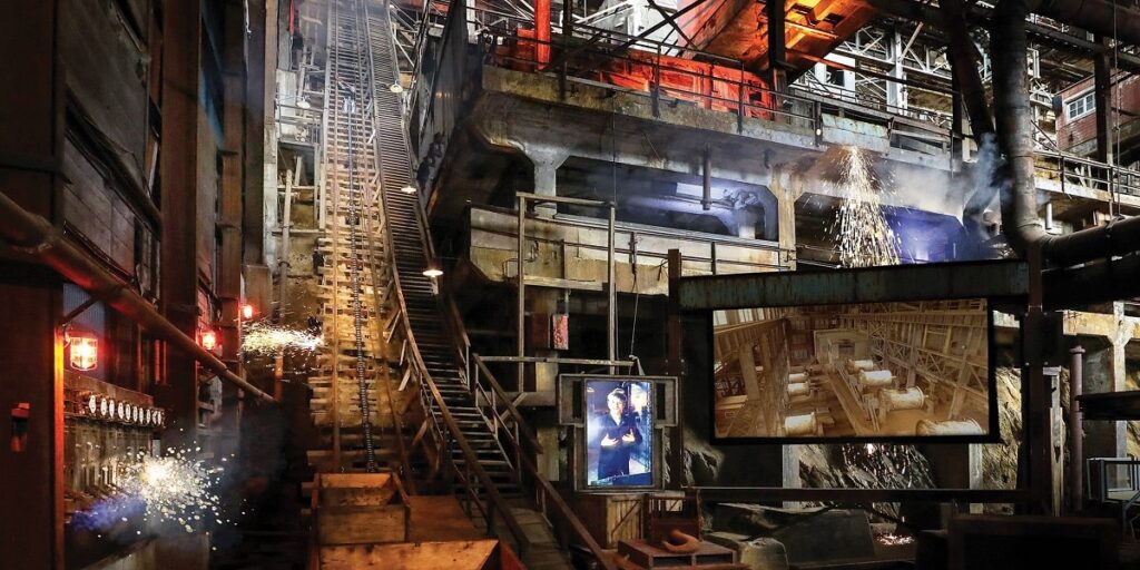 the inside of Britannia mine on the road from Vancouver to Whistler