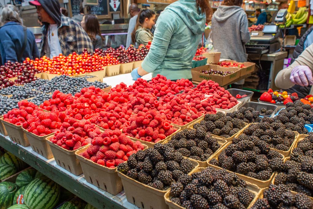 Some fruit for sale on Granville Island, Vancouver