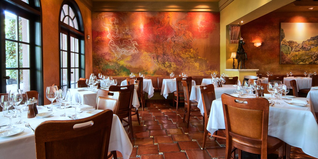 the inside of CinCin Restaurant in Vancouver