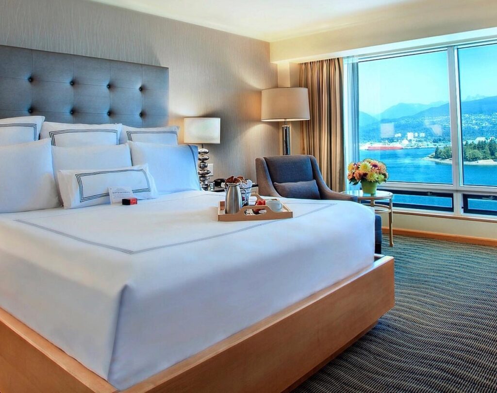the room view at Pan Pacific Hotel in Vancouver