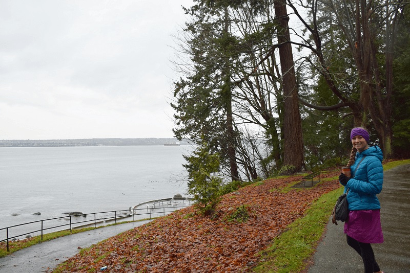 standing in Stanley Park