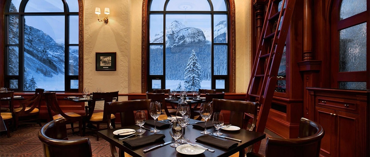 inside The Walliser Stube Restaurant in Lake Louise