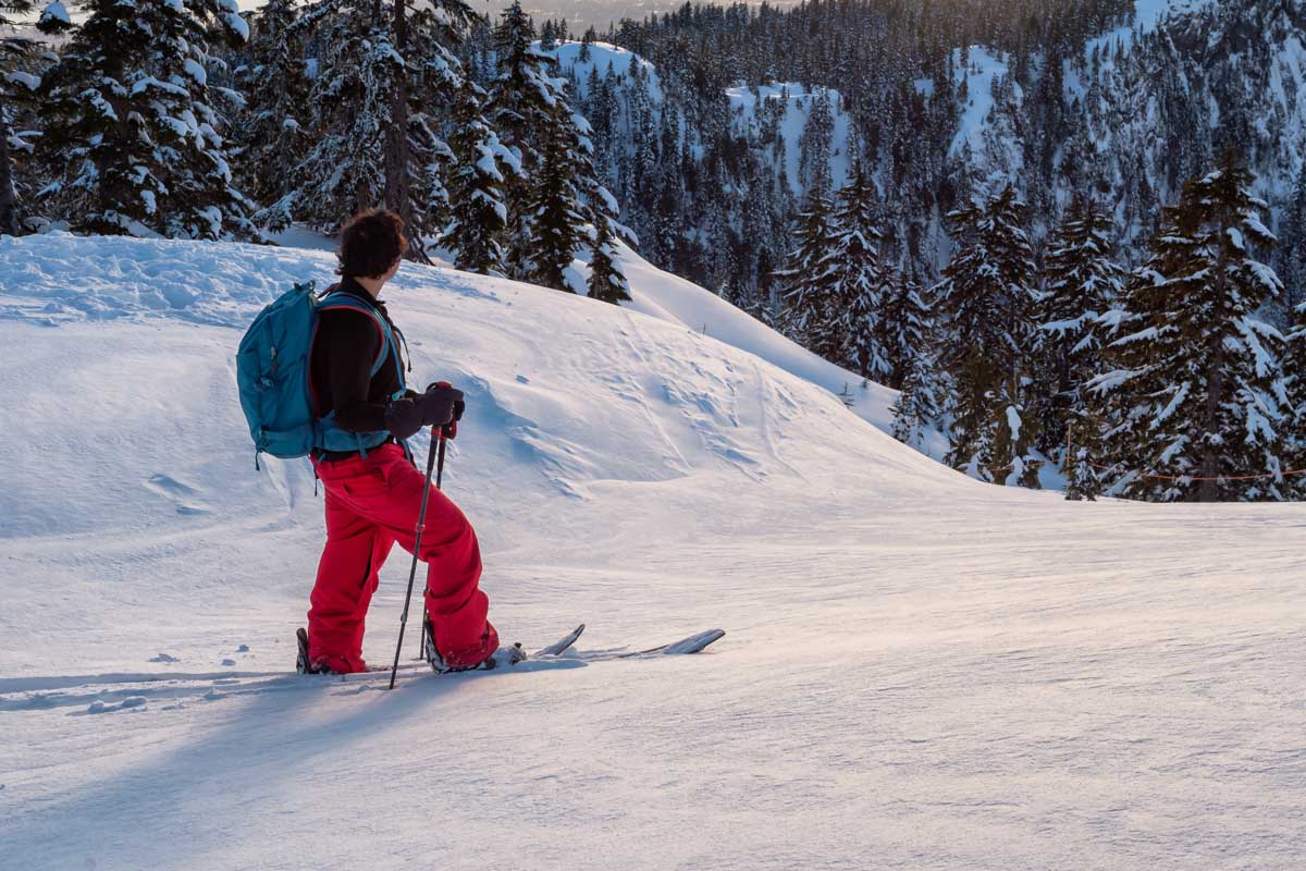 Backcountry skiing at Whistler