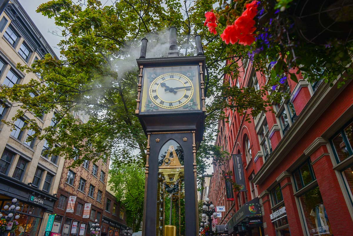The Gastown Steam Clock in Gastown, Vancouver