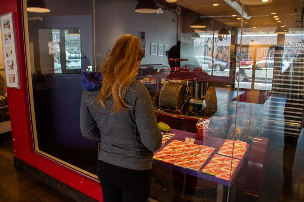 Browsing at Beanpod Chocolate
