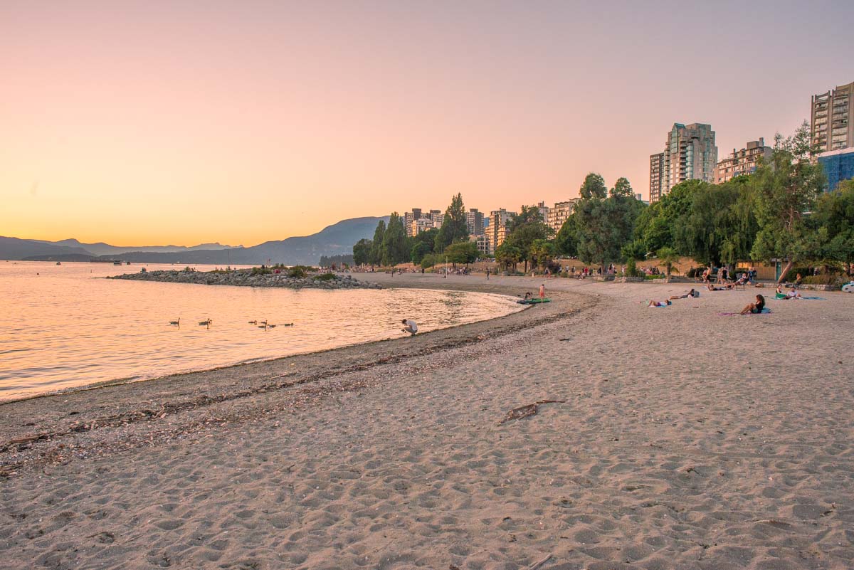 Sunset Bay Beach in Vancouver, BC
