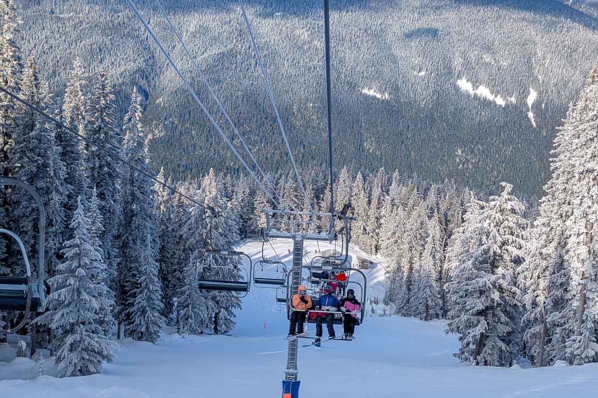 The chairlift at Revelstoke Mountain Resort in Revelstoke Canada