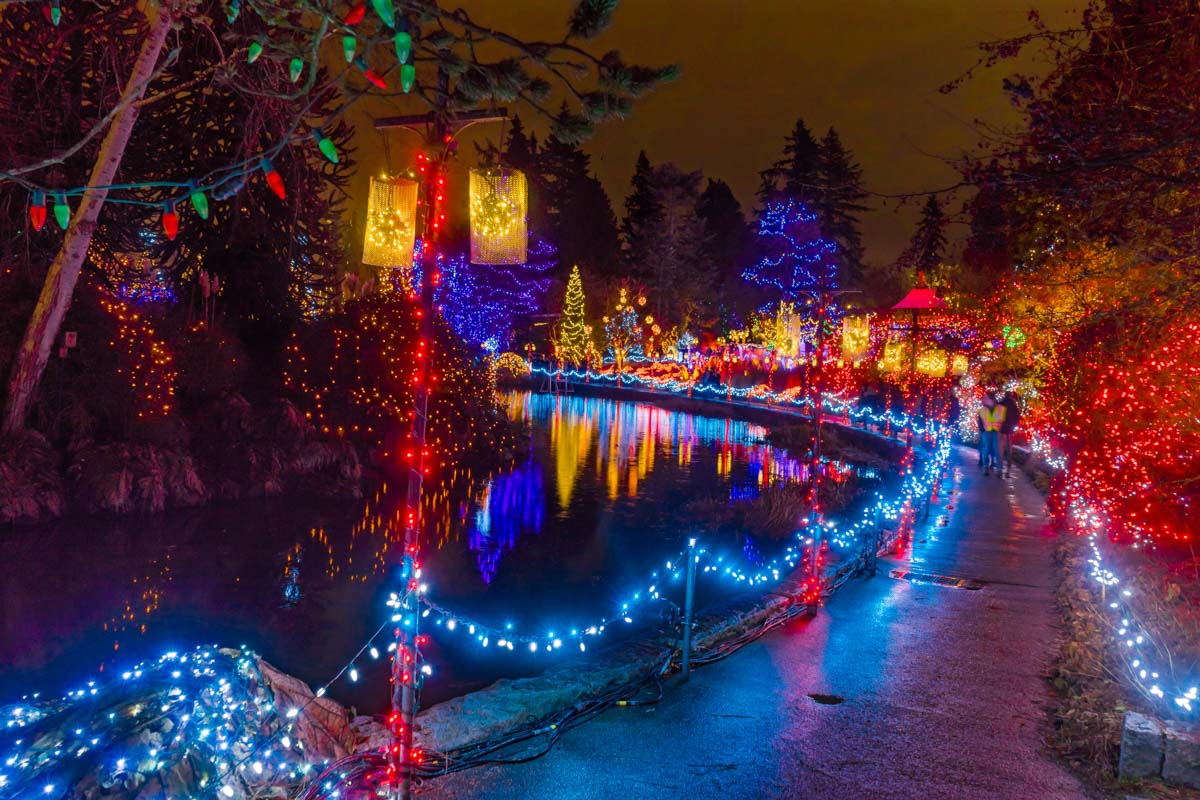 VanDusen Gardens lights during winter in Vancouver