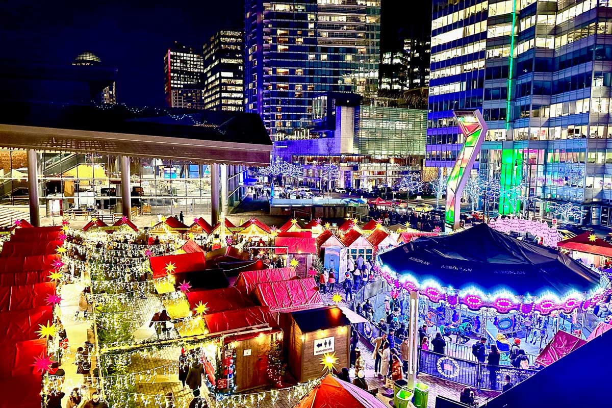 Vancouver Christmas Market seen in Vancouver Canada