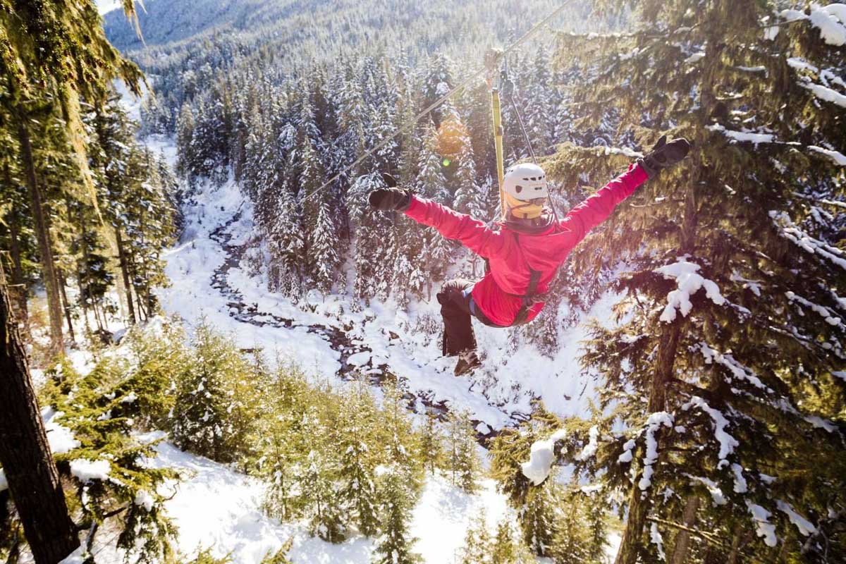 Ziptrek Ecotours winter ziplining