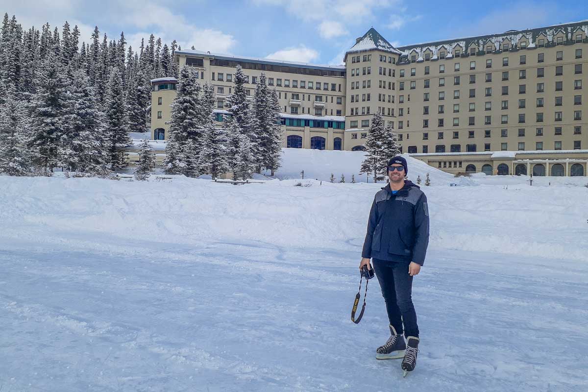 Skating at Lake Louise in Banff