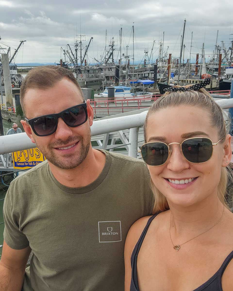 Bailey and Daniel at Steveston Fisherman's Wharf in Vancouver