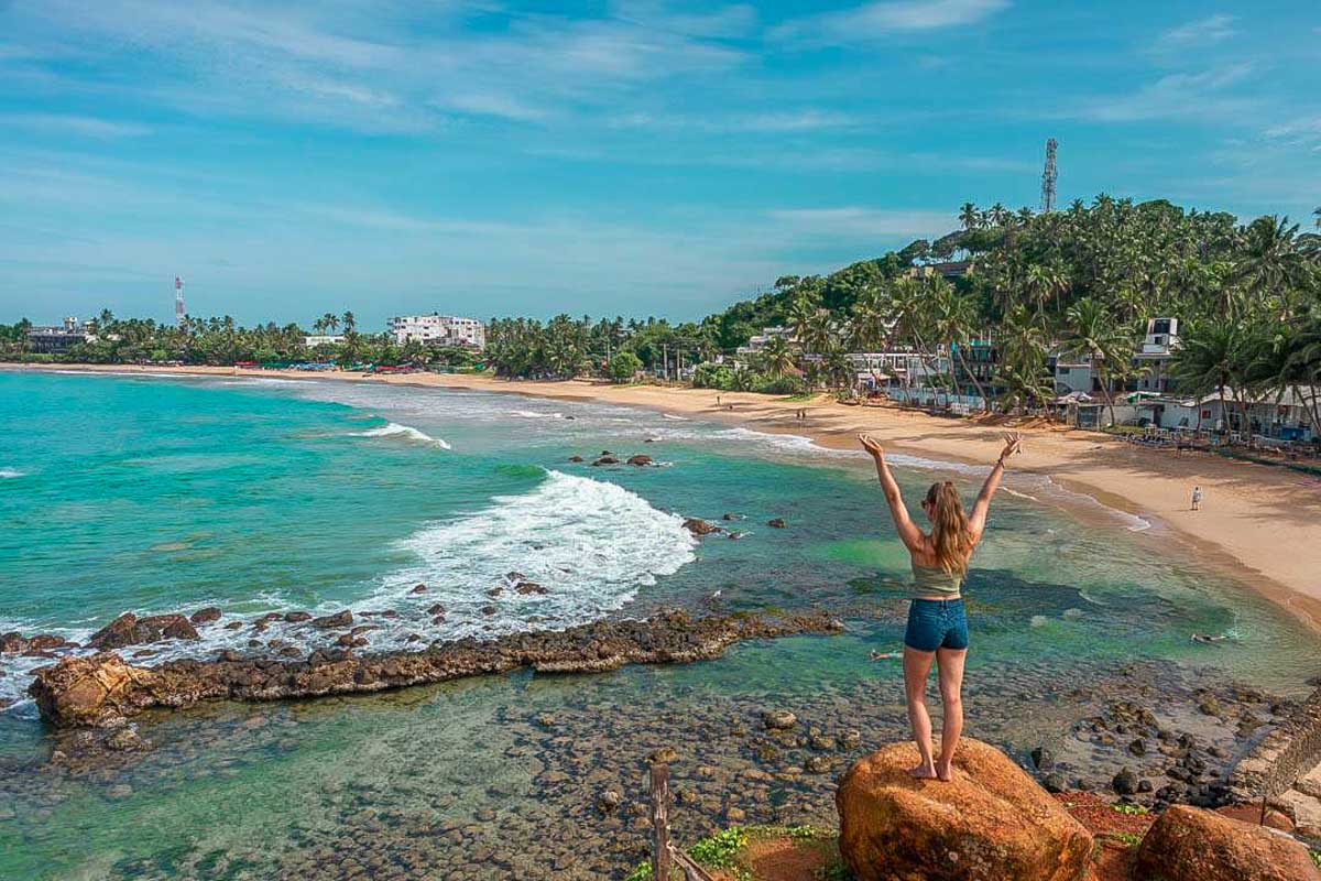 Bailey at Parrot Rock in Mirissa Sri Lanka