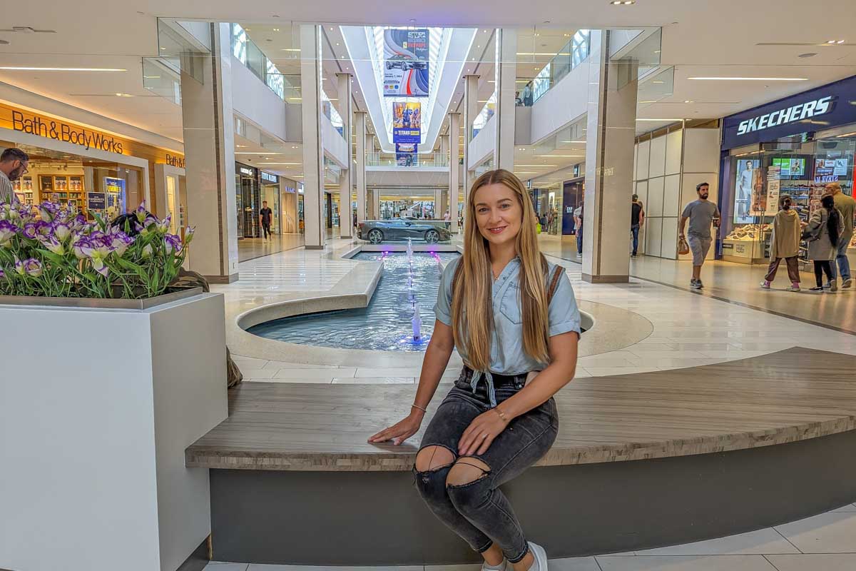 Bailey poses for a photo in the West Edmonton Mall, Edmonton, Alberta