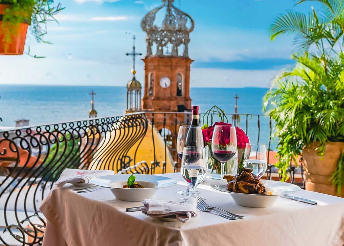 The view from a table at La Cappella, Puerto Vallarta