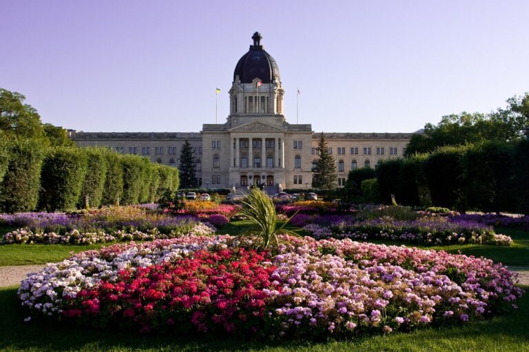 the outside of the Saskatchewan Legislature building in Regina
