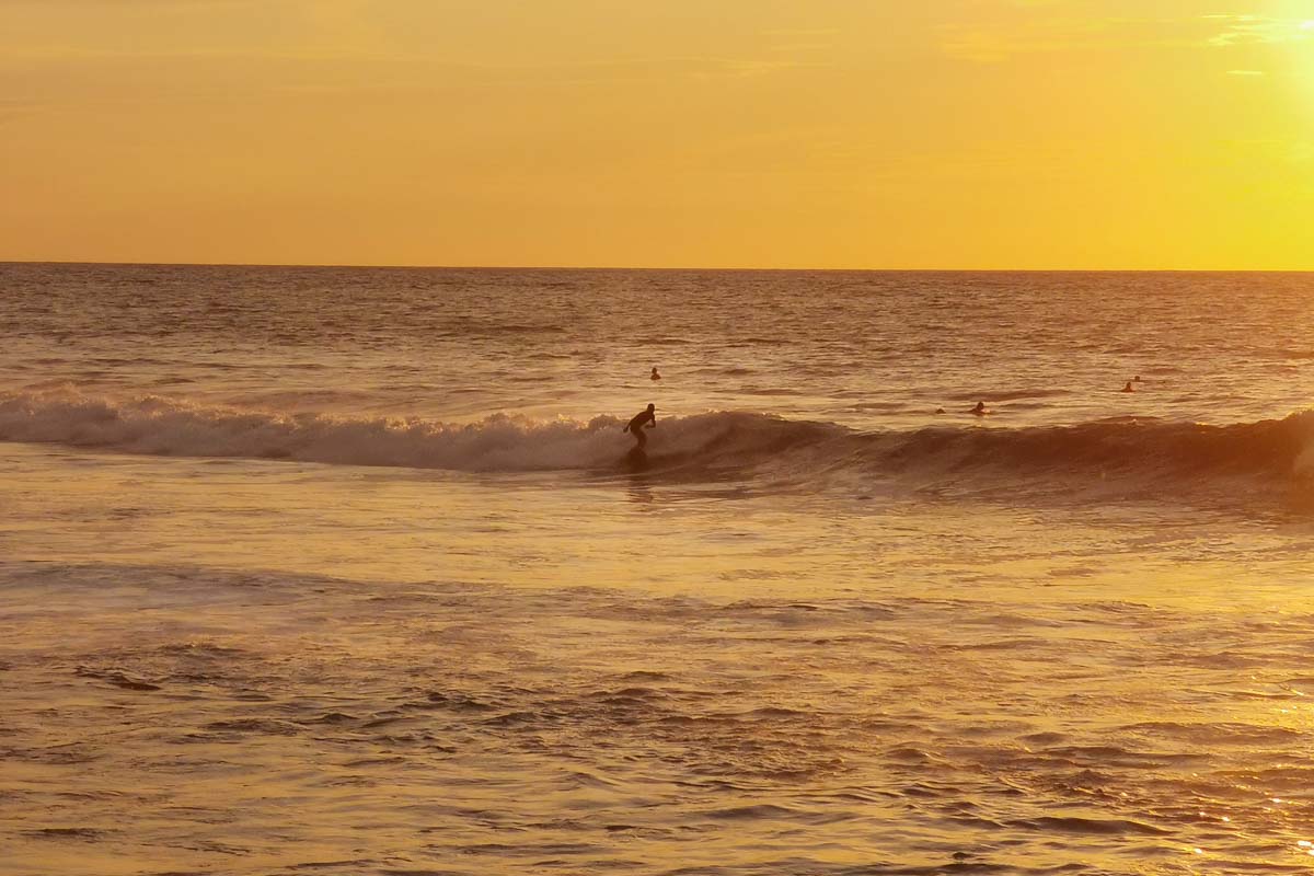 Surfing in San Pancho, Mexico