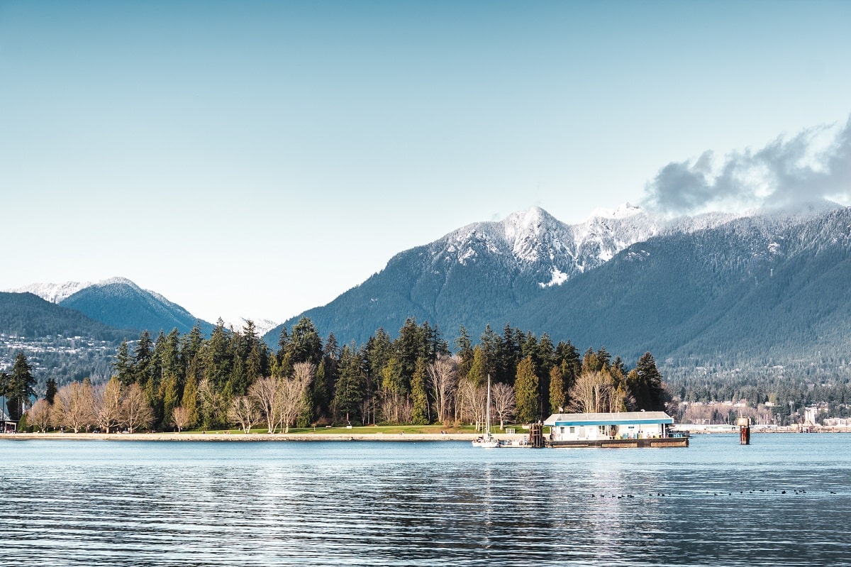 view of mountains near vancouver in december