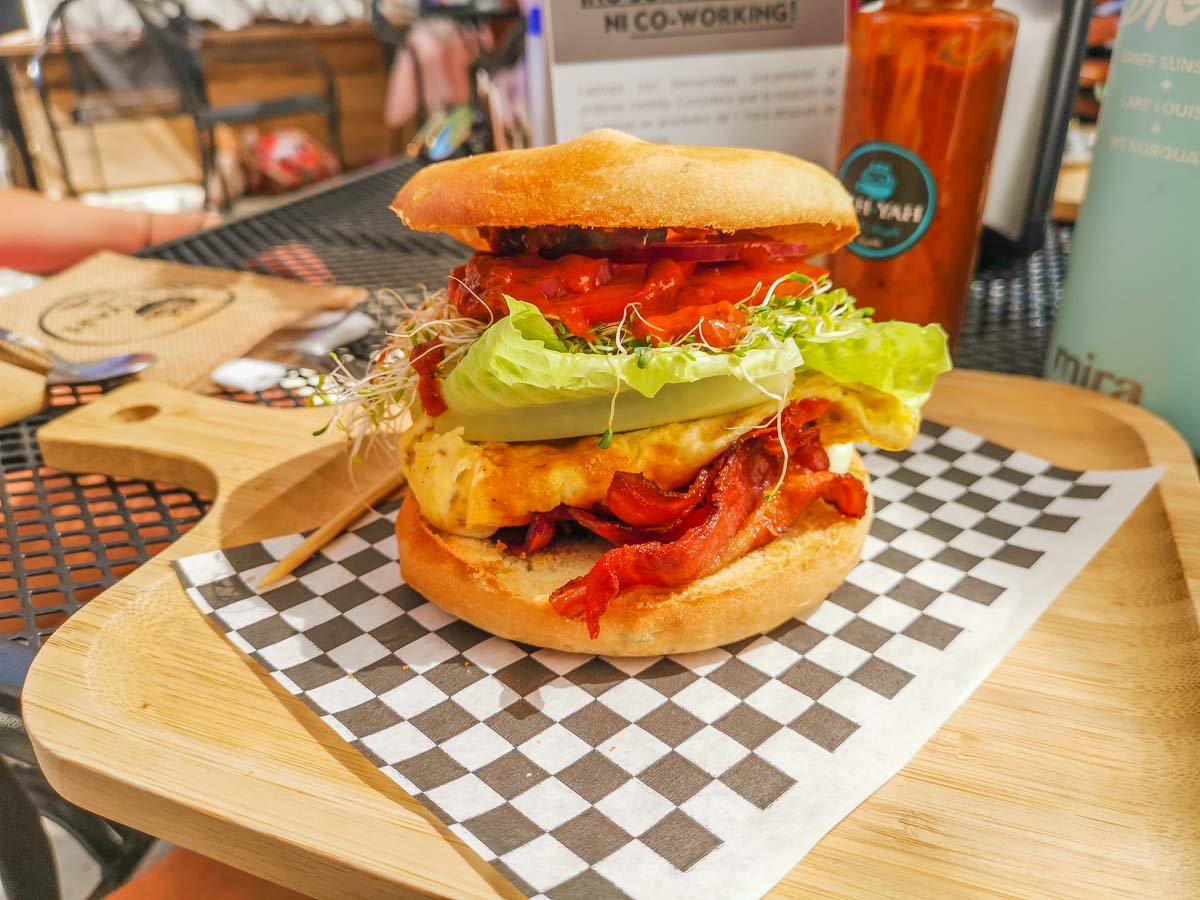 A delicious bagel at Yah Yah Cafe, Sayulita