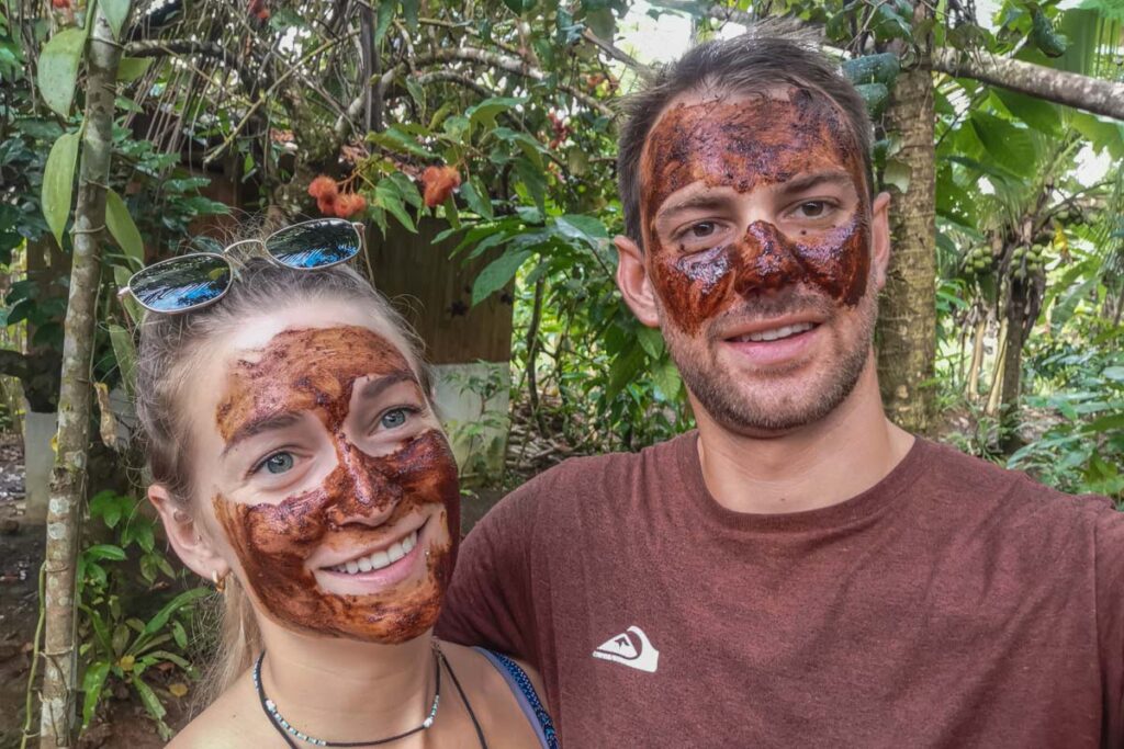 Coffee masks at Rancho Raices de Osa
