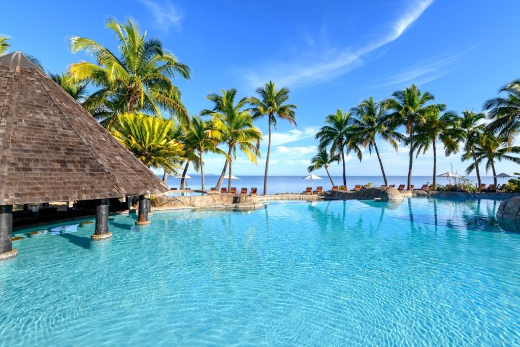 pool at the DoubleTree by Hilton Fiji