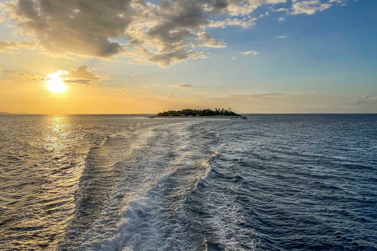 Mamanuca Islands from the ferry in Fiji