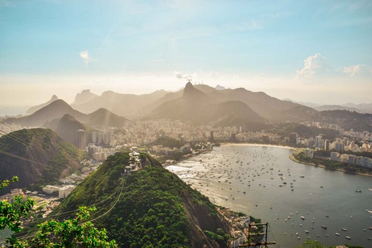 The view of Rio de Janeiro, Brazil from Sugar Loaf Mountain