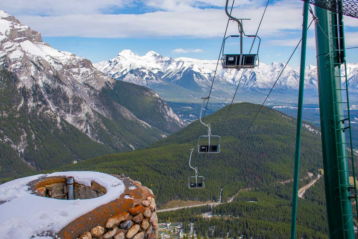 The Mt Norquay chairlift during summer