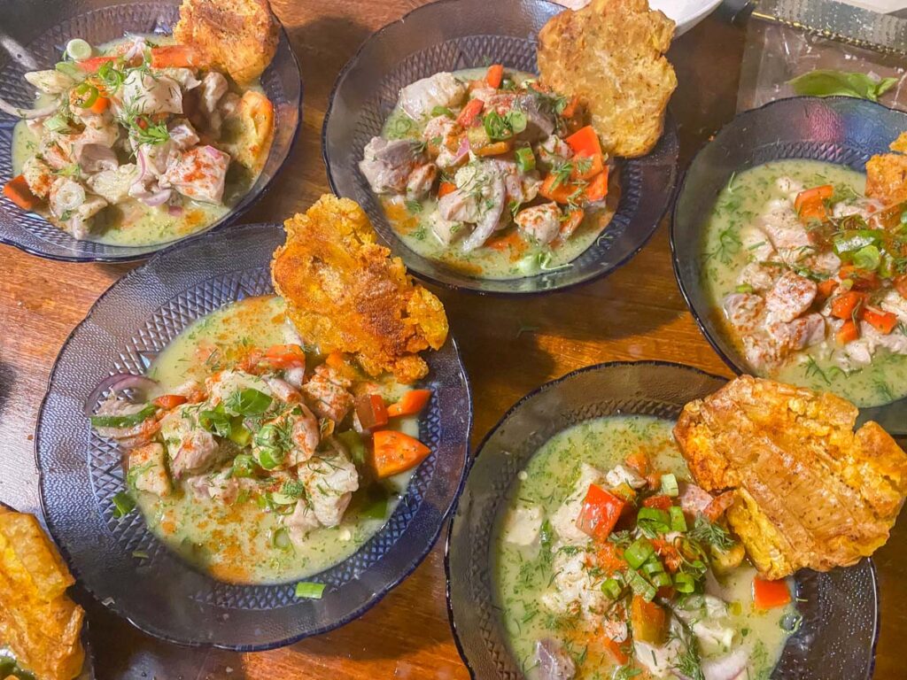 Ceviche at Oasis Uvita