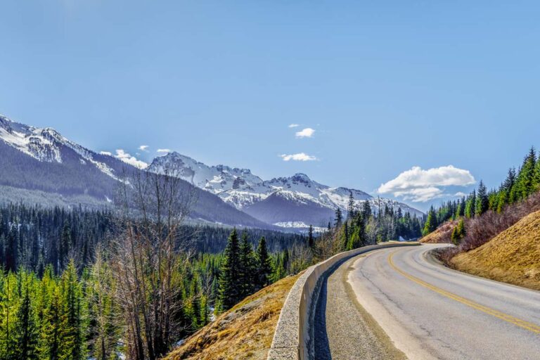 Mountain highway on Duffey Lake Rd near Lillooet