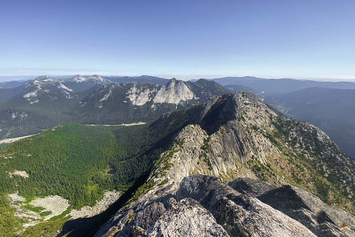 View from the top of the Needle Peak Hike in British Columbia
