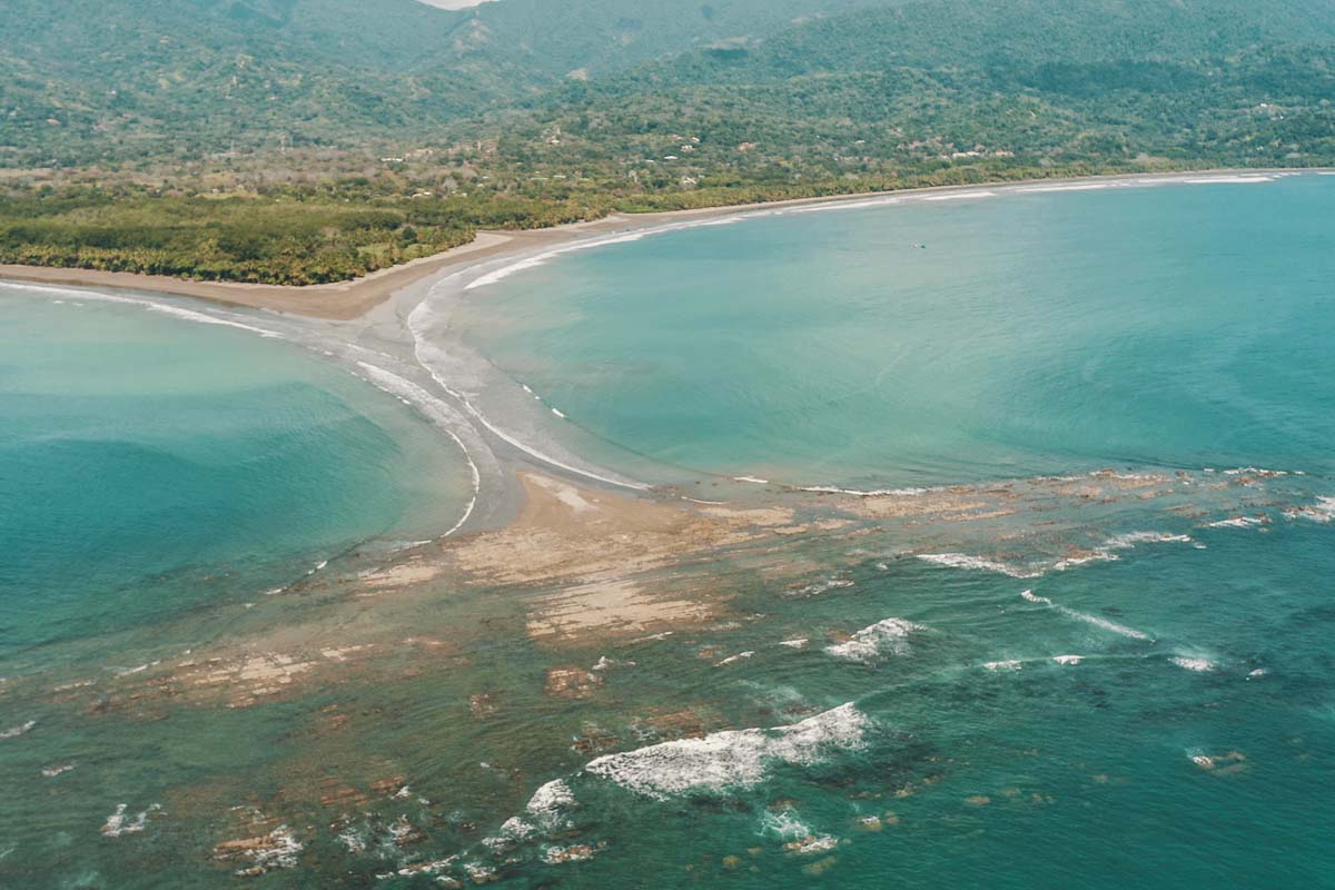 The whales tail in Marino Ballena National Park in Uvita Costa Rica