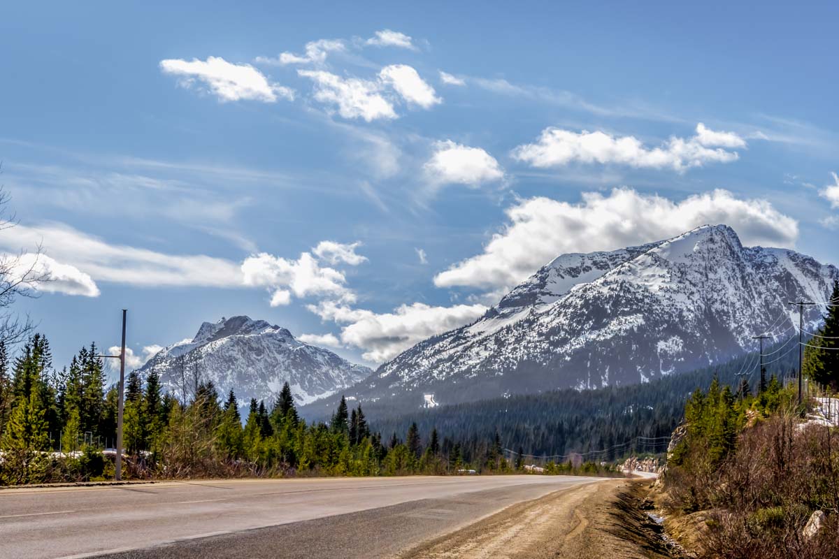 The Coquihalla Highway in British Columbia between Vancouver and Kelowna