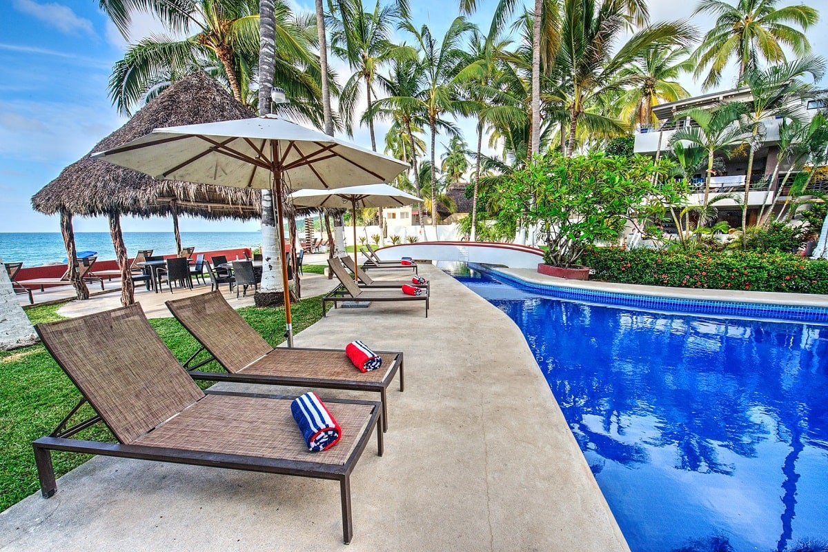 pool by the beach at Casa Kanelo holiday home in Sayulita