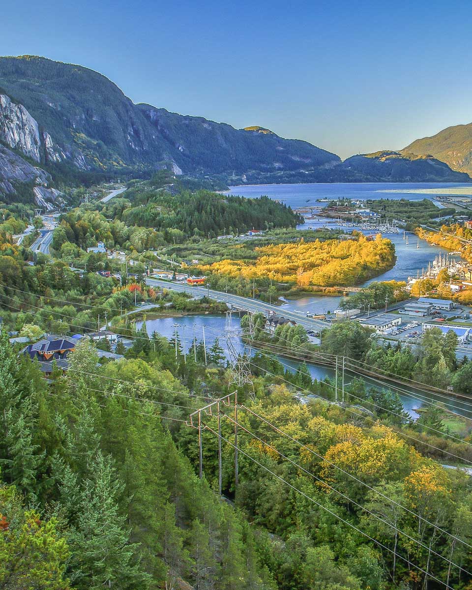 Squamish town from above