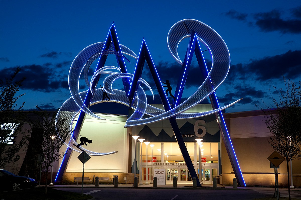 one of the entrances to CrossIron Mills mall on the outskirts of Calgary