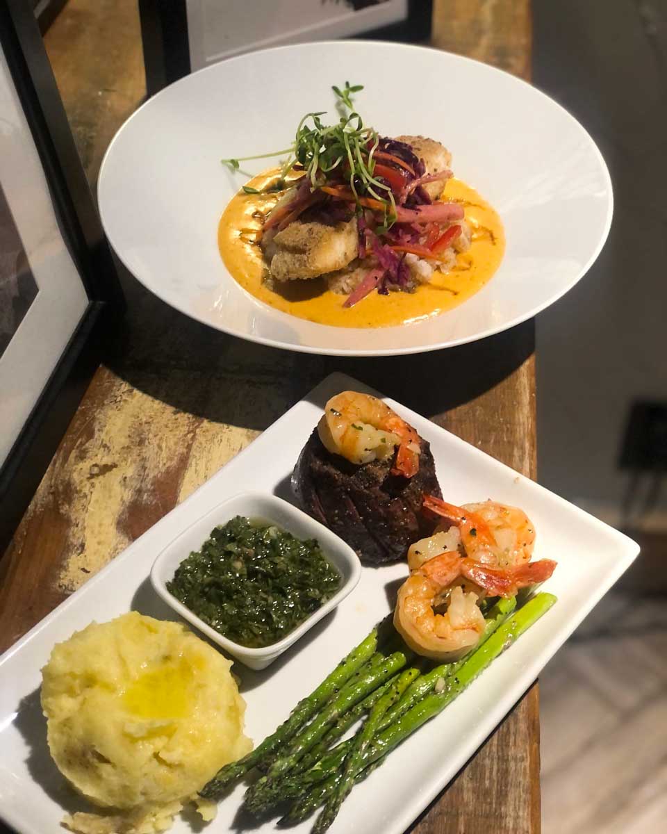 Food at The Raven Bistro in Jasper, Canada