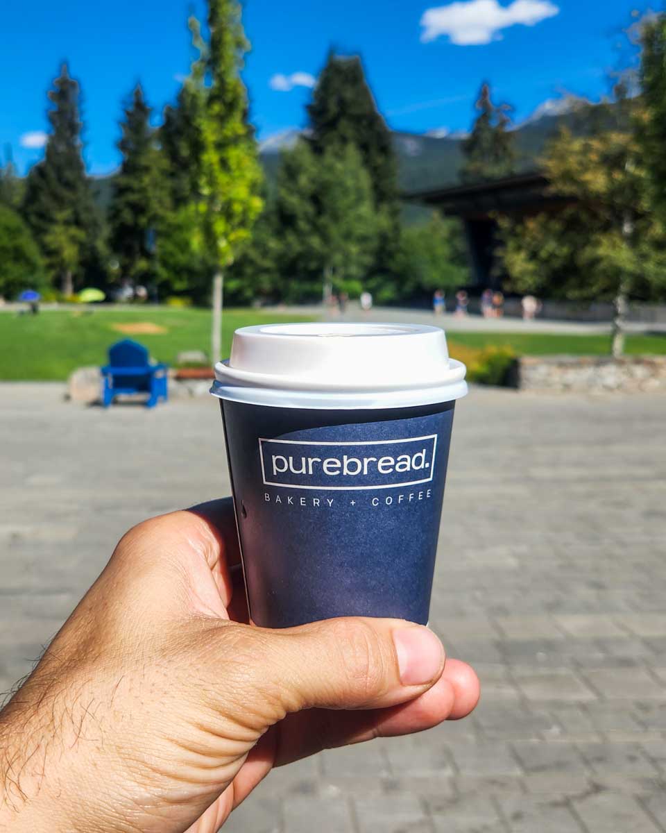 A takeaway coffee from Whistler, BC
