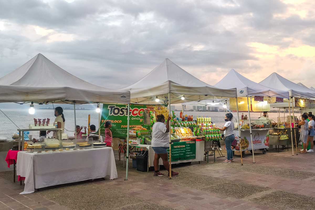 Markets along the Puerto Vallarta Malecon, Mexico