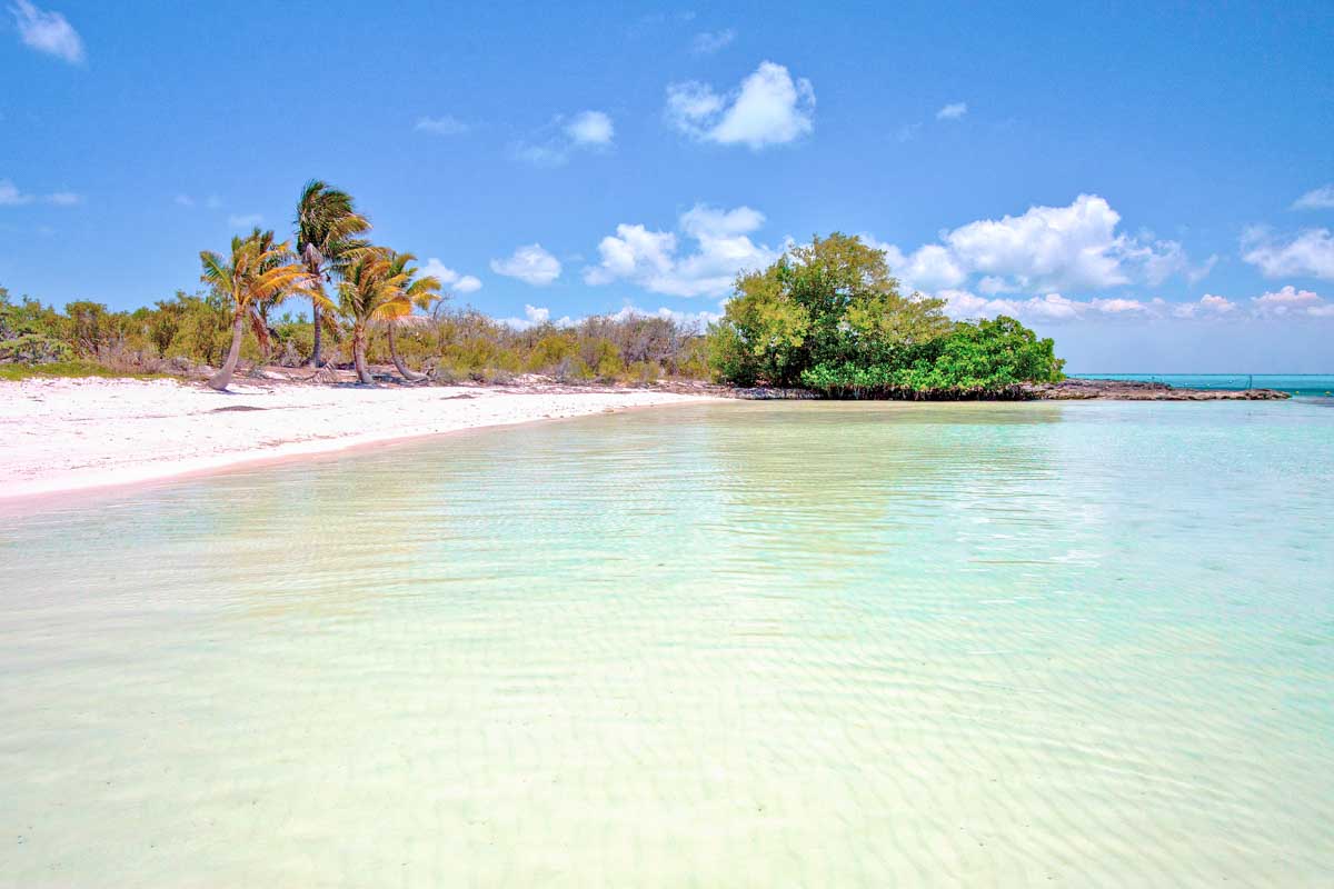 A beautiful beach on Isla Contoy, near Cancun, Mexico