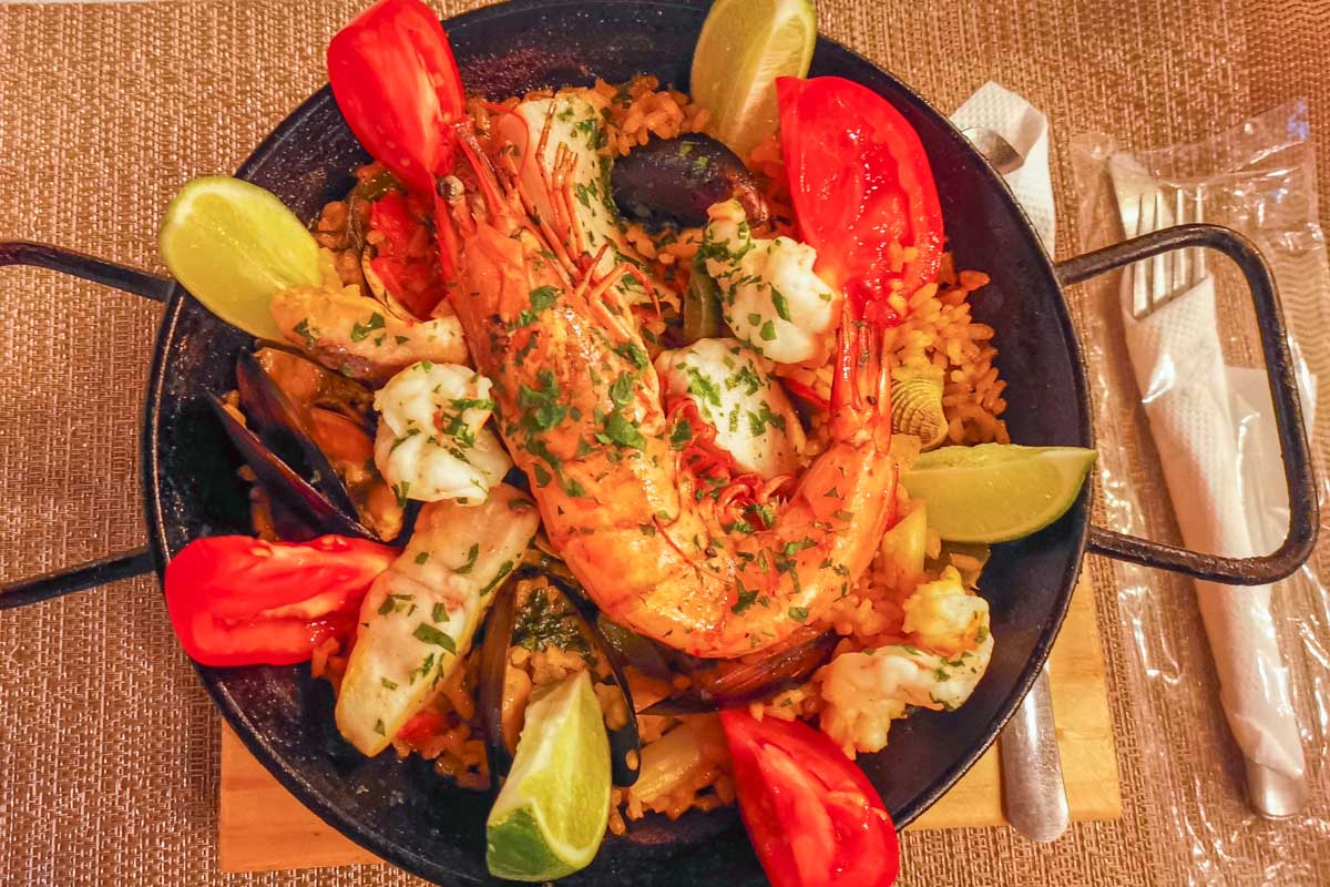 A seafood dish at a restaurant in Bucerias, Mexico